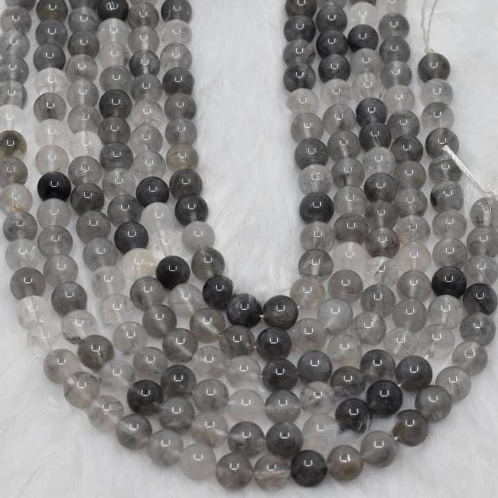 AK Healing Crystals - Wholesale Beads - Cloudy Quartz Round Beads, Crystal Bead Jewelry 6,8,10mm1