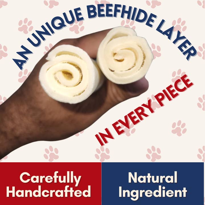 Fresh Farms Pet - Wholesale Pet treats – Dog - Premium Rawhide Economy Box: 2 Bags 20PK 9-10" Rolls + 1 Bag 50PK 5-6" Rolls4