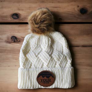 Haberdasher Knit Beanies with Leather Patch