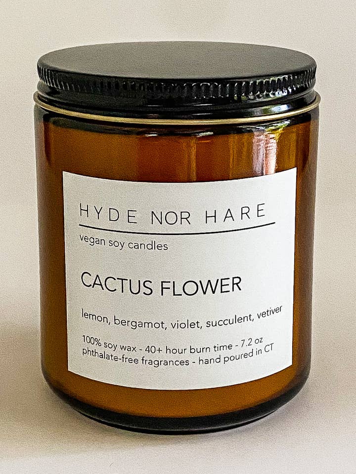 CACTUS FLOWER vegan soy candle for wholesale by HYDE NOR HARE