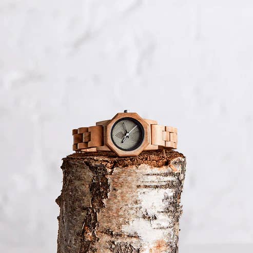 The Sustainable Watch Company - Wholesale Wrist Watch - Women's - The Willow - Handmade Natural Wood Watch for Women - Vegan & Sustainable