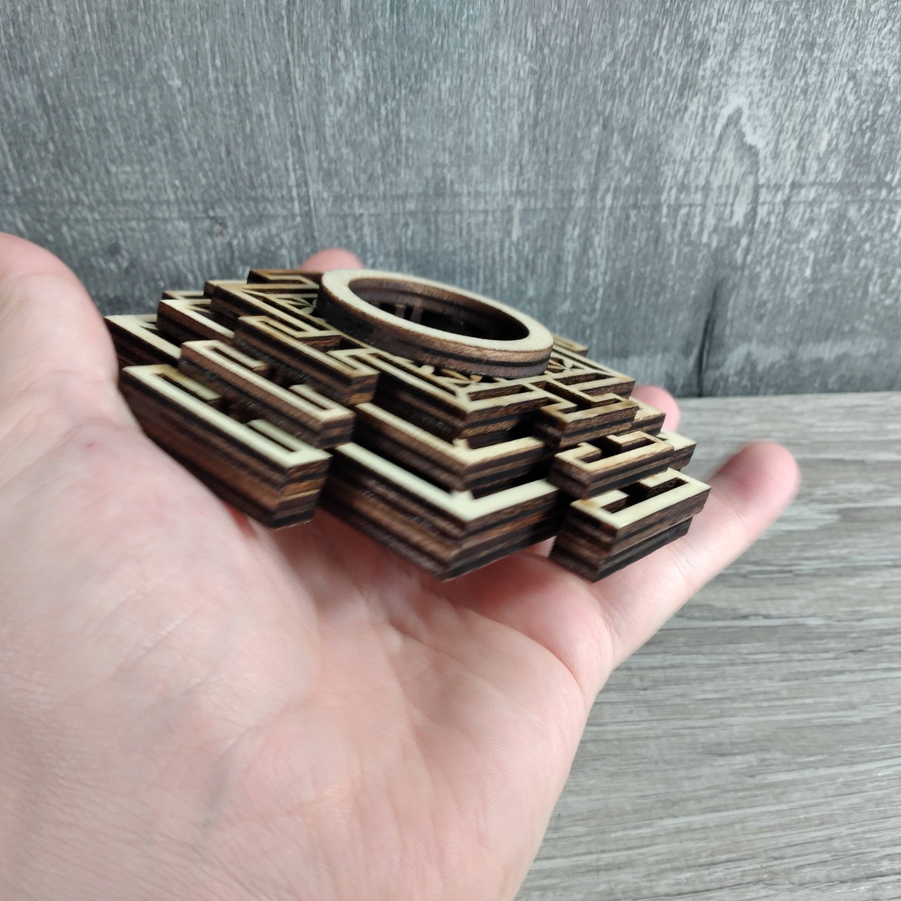 Keystone Crystals - Wholesale Decorative Tabletop Object - Wooden Mandala Sphere Stand2