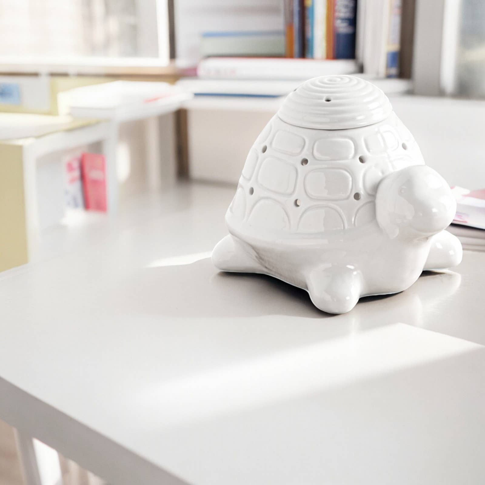 Zen'Arôme - Wholesale Oil Warmer - Franklin the Turtle White Ceramic Incense Burner7