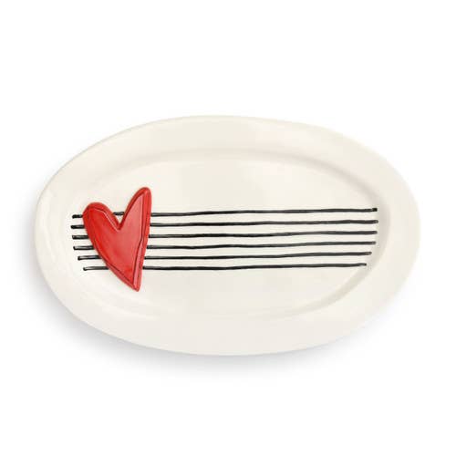Red Heart Platter for wholesale by DEMDACO