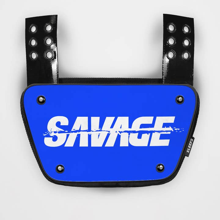 Autocollant Sleefs Savage Blue pour plaque arrière pour la vente par Sleefs