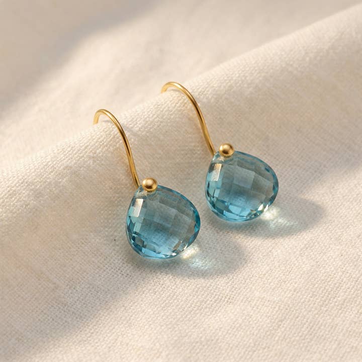 Treisi - Wholesale Dangle Earrings - Single briolette earrings - E1061