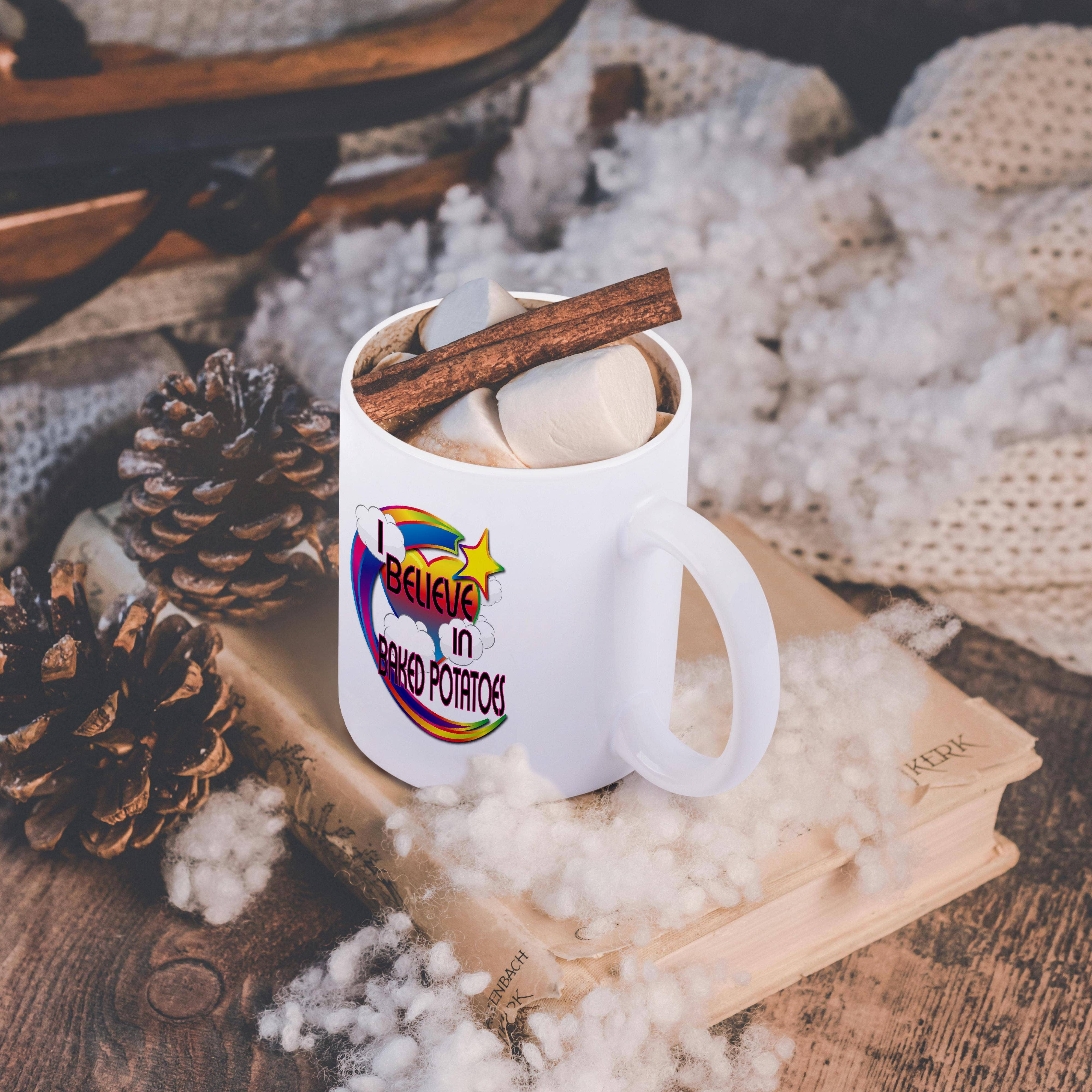 3dRose – wholesale Coffee mug – 3dRose, I Believe In Baked Potatoes Cute Believer Design, Mug11