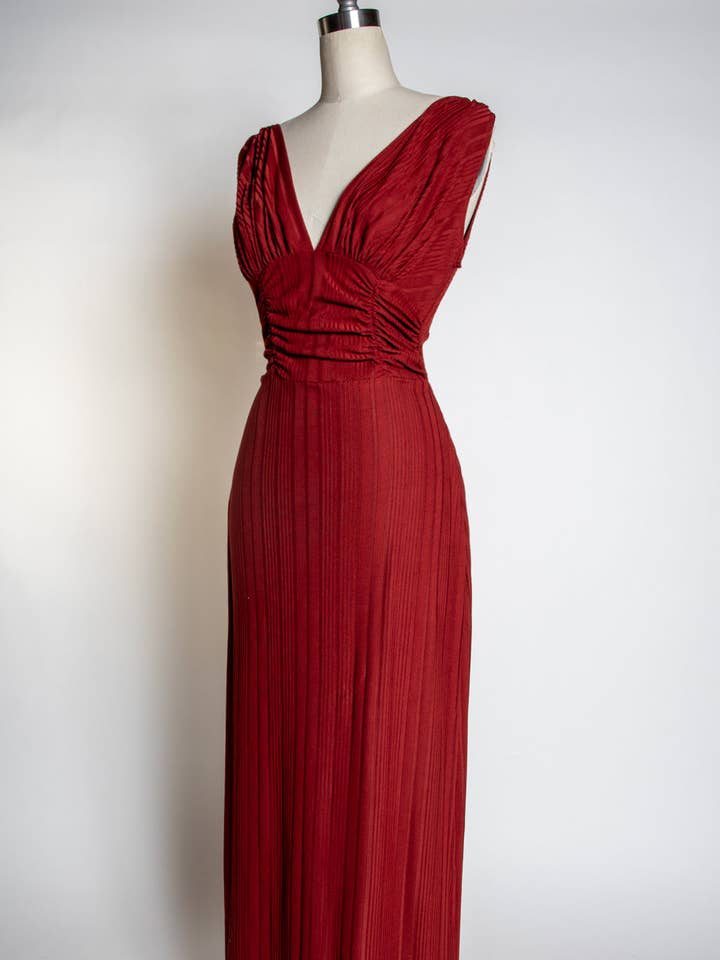 Robe de cérémonie Athéna - Tricot côtelé pour la vente par Heart of Haute