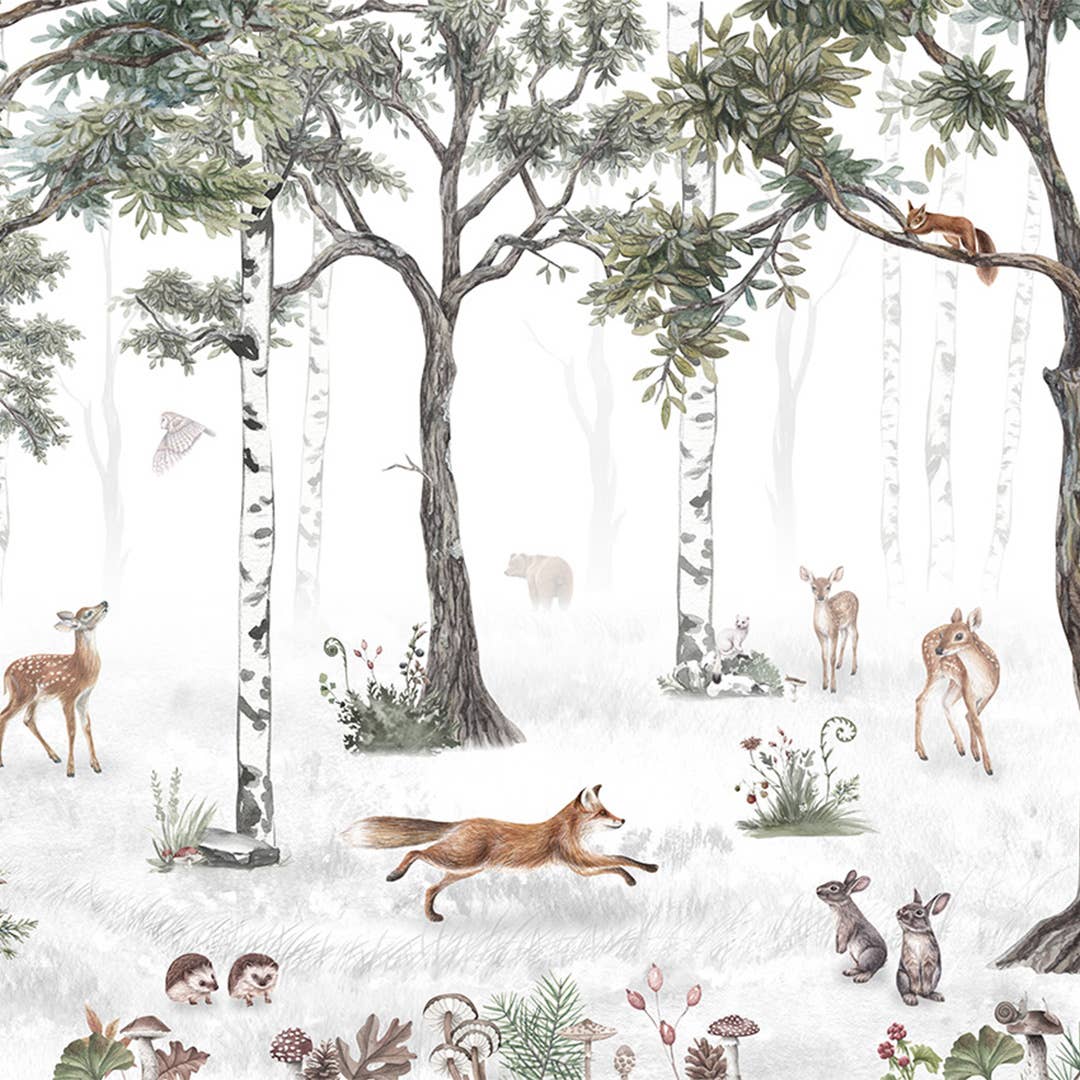 Tempaper & Co ® - Wholesale Wallpaper - Woodland Adventure Peel and Stick Wall Mural, 8' x 13'1