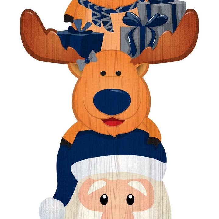 Fan Creations - Wholesale Christmas Decoration - Dallas Cowboys Santa Stack 31in Leaner