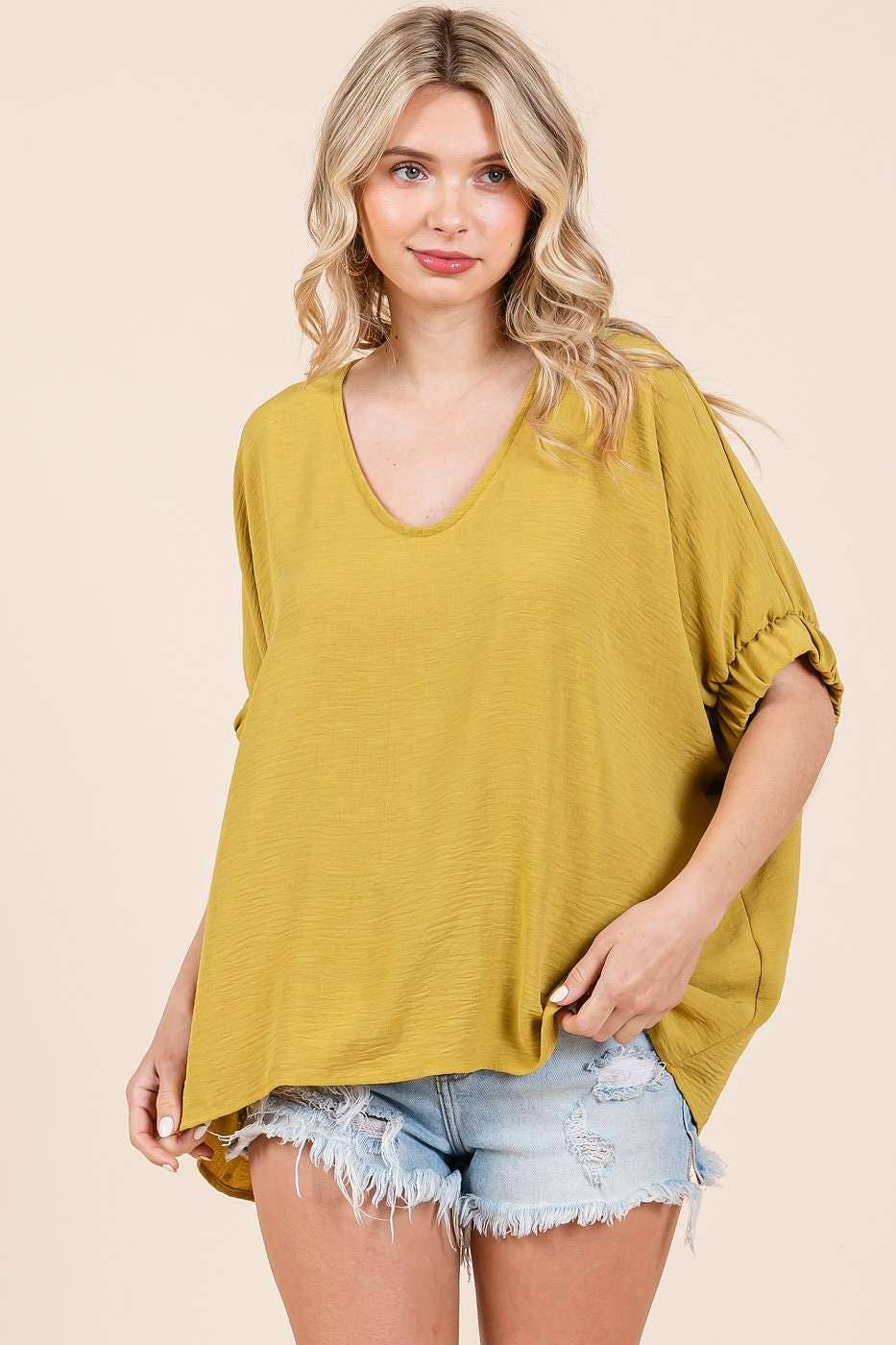 mittoshop – wholesale Blus - Dam – DOLMAN ELASTISK ÄRM ÖVERDIMENSIONERAD TOPP13