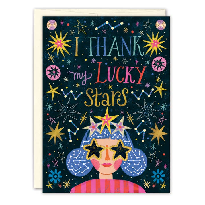 Biely & Shoaf - Wholesale Friendship Card - Thank My Lucky Stars Friendship Card0