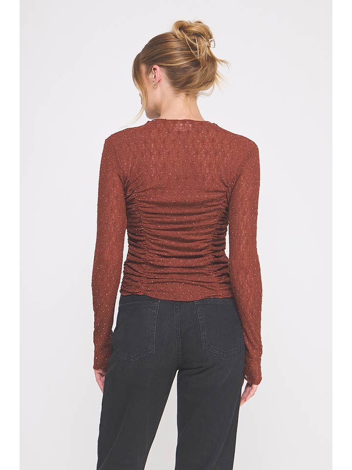 Allie Rose - Wholesale Blouse - Women's - Embellished lace Long Sleeve top6