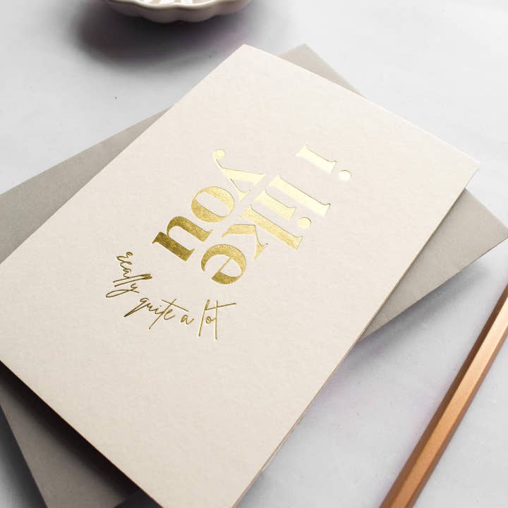 I Like You Really Quite A Lot, Greetings Card for wholesale by Jennifer Tune