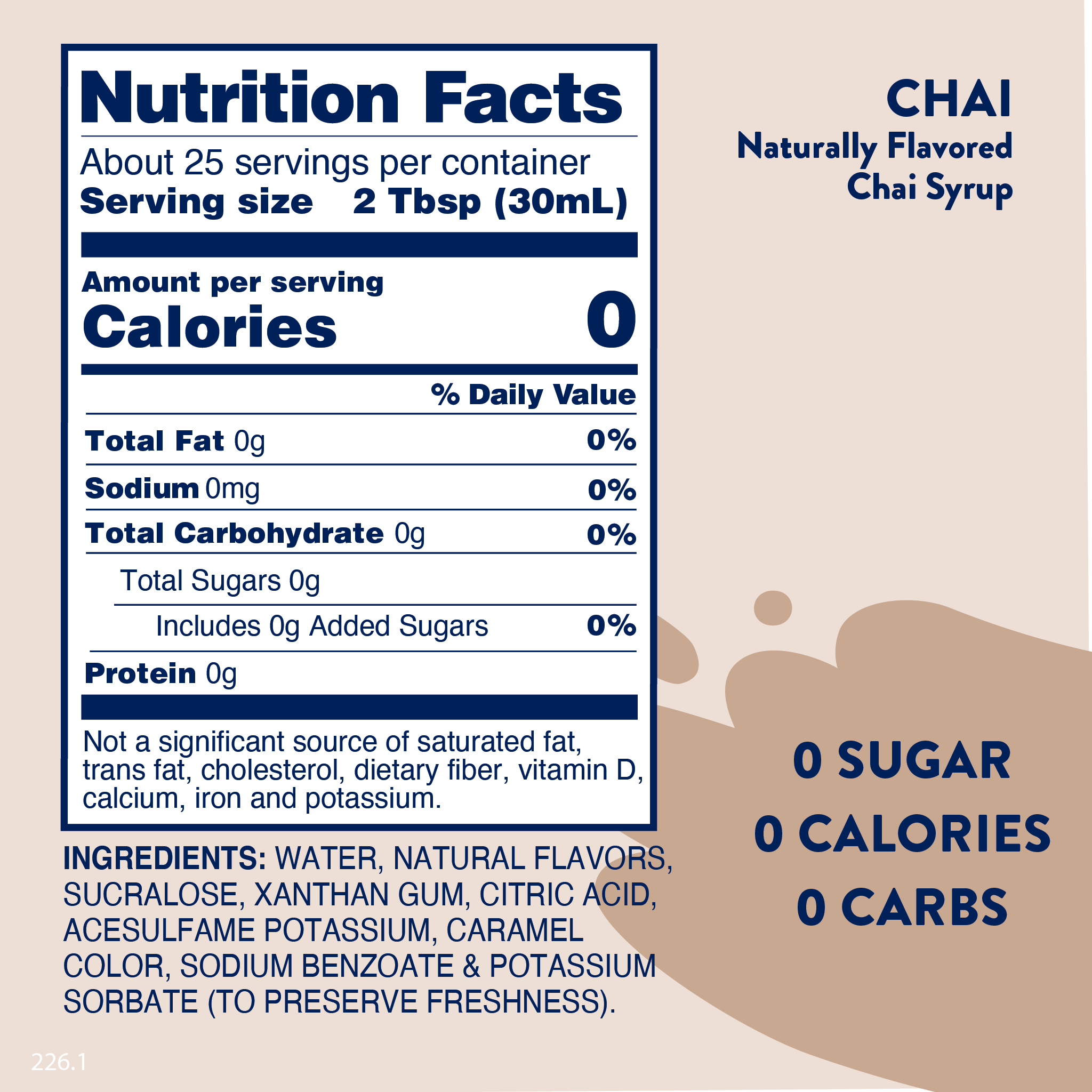 Jordan's Skinny Mixes - Wholesale Flavored Syrup - Sugar Free Chai Syrup6