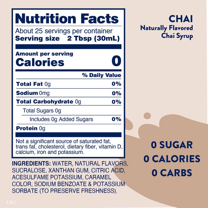 Jordan's Skinny Mixes - Wholesale Flavored Syrup - Sugar Free Chai Syrup6
