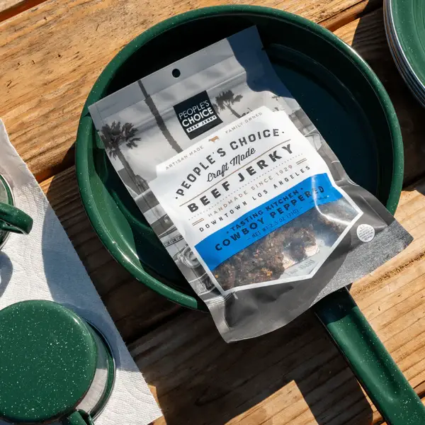 People's Choice Beef Jerky - Wholesale Jerky - Test Kitchen - Cowboy Peppered Beef Jerky 2.0oz1