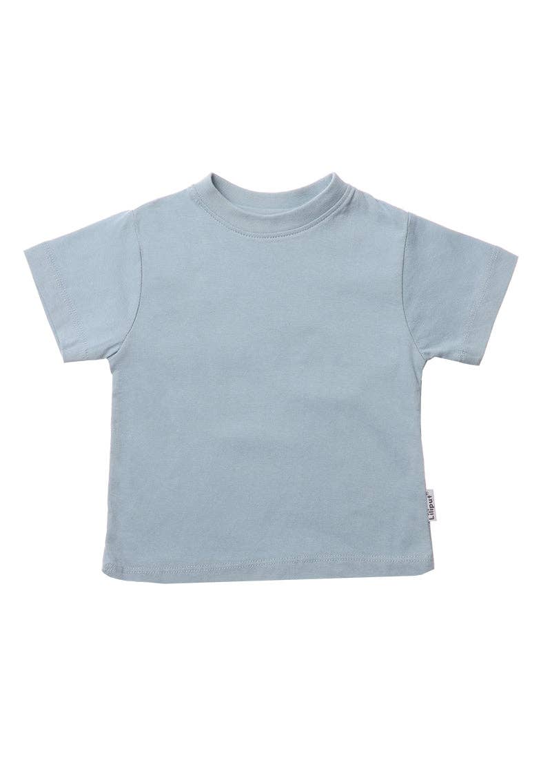 Liliput – wholesale T-shirt – Kids – 2-pack of T-shirts made from organic cotton in khaki and light blue3