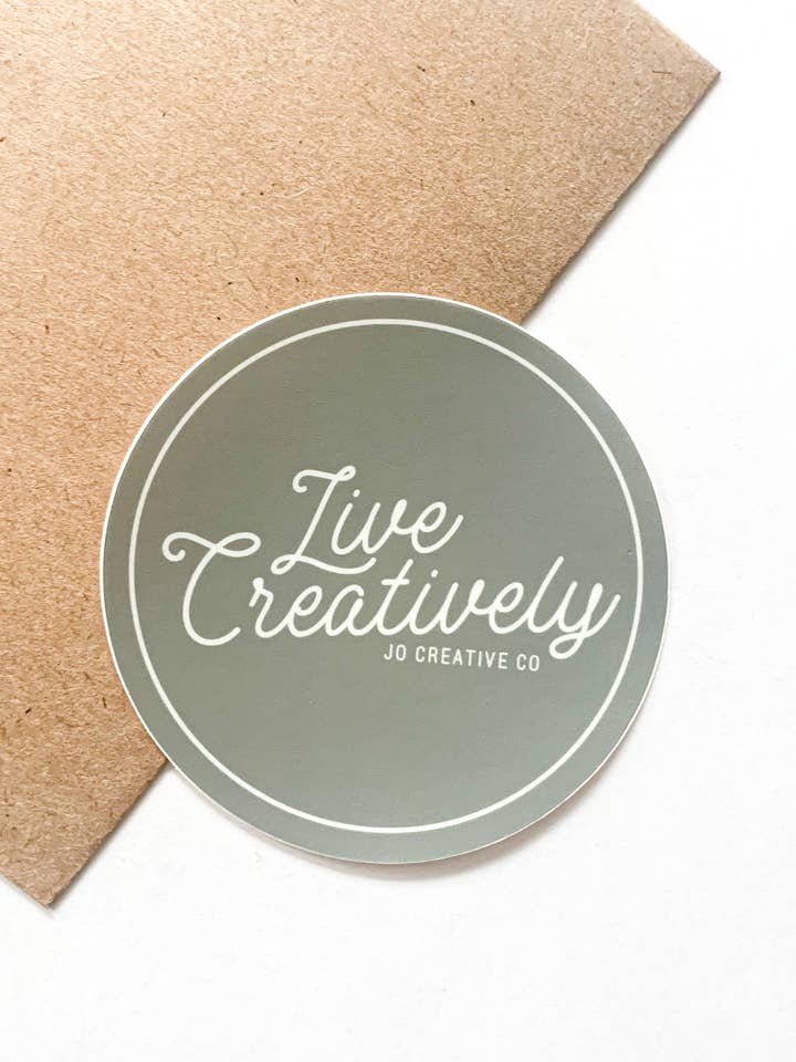 Live Creatively Sticker for wholesale by Jo Creative Co