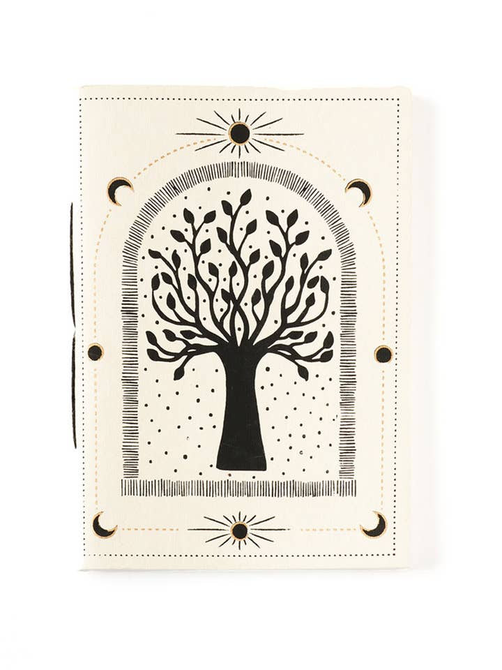 Aranyani Tree of Life 5x7 Recycled Paper Journal for wholesale by Matr Boomie Fair Trade