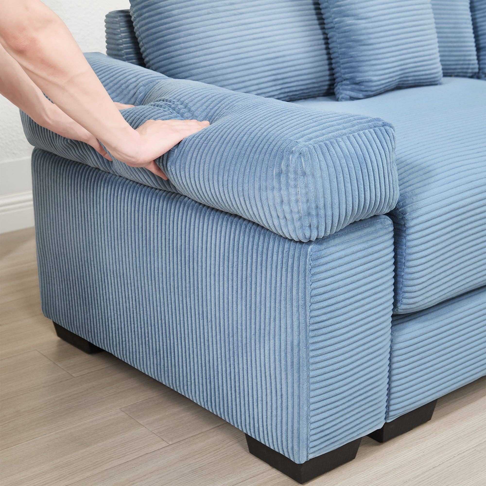 39F Inc. - Wholesale Sofa - Oversized Blue Cloud Modular Sectional Couch (13 Pillows)25