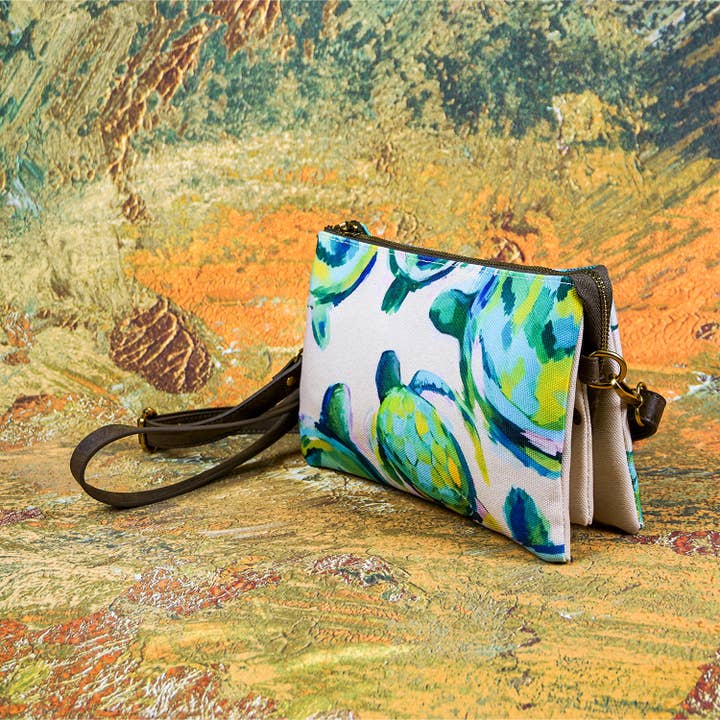 ANNGOTI - Wholesale Crossbody Bag - Women's - Teal Turtle Crossbody bag pairs with resort looks1