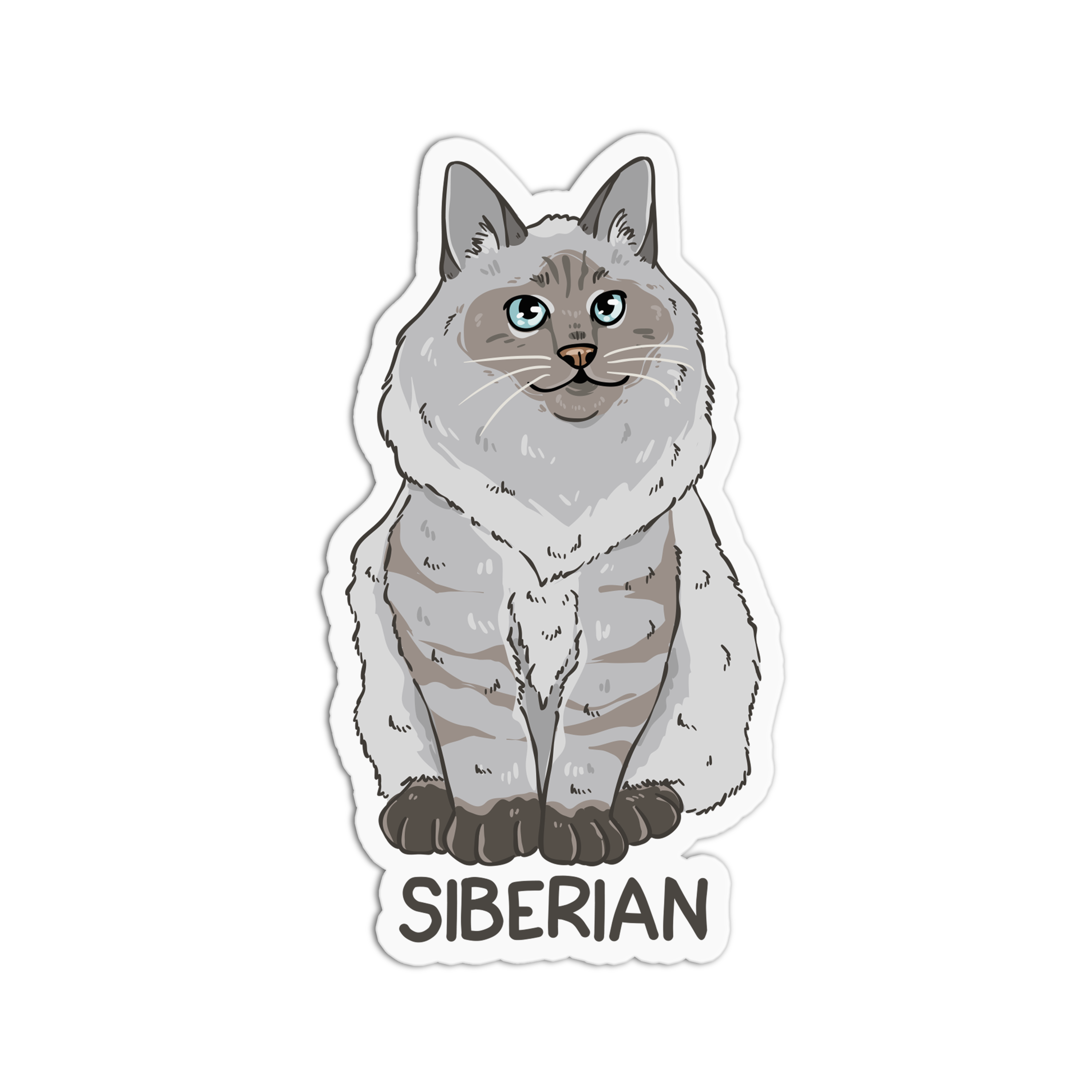 Girls Printing House - Wholesale Sticker - Cat Siberian Vinyl Waterproof Sticker0