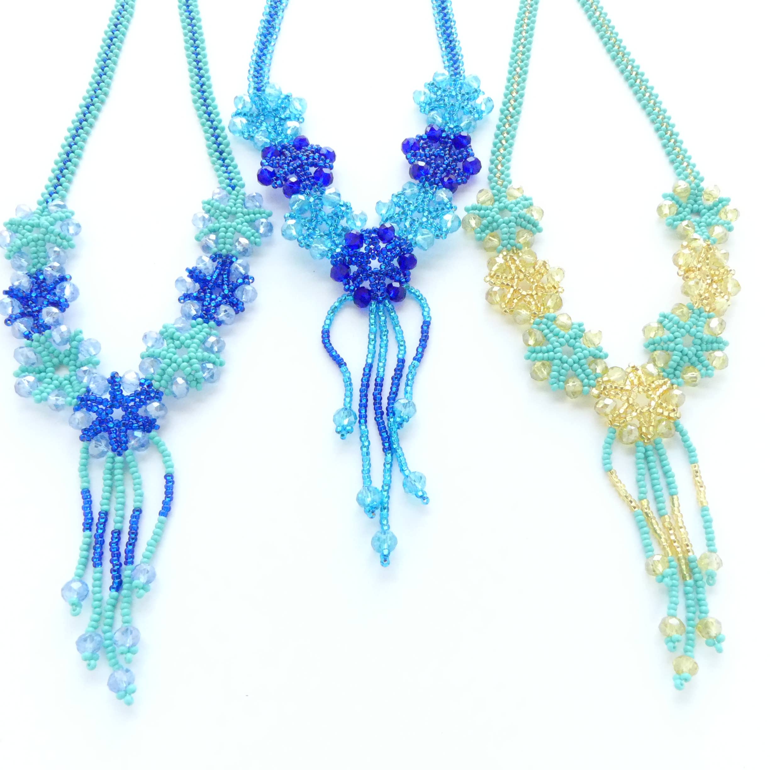 DIAMANTI DESIGNS - Wholesale Beaded/Pearl Necklace - Snowflake Necklace - Assorted Colors1