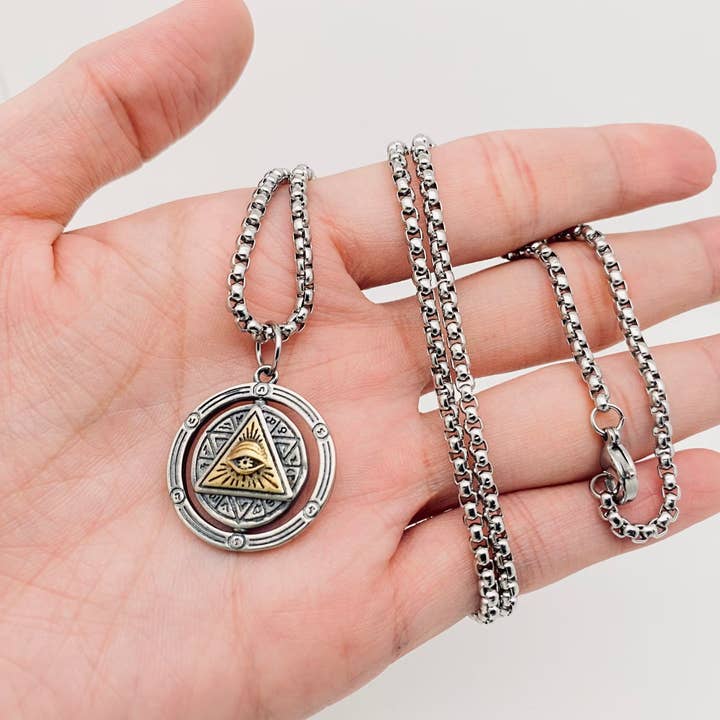 Horus Eye of God Rotatable Pendant Necklace - MJ and other Purchase Wholesale hortifruti. Free Returns & Net 60 Terms on Faire trending on Faire.