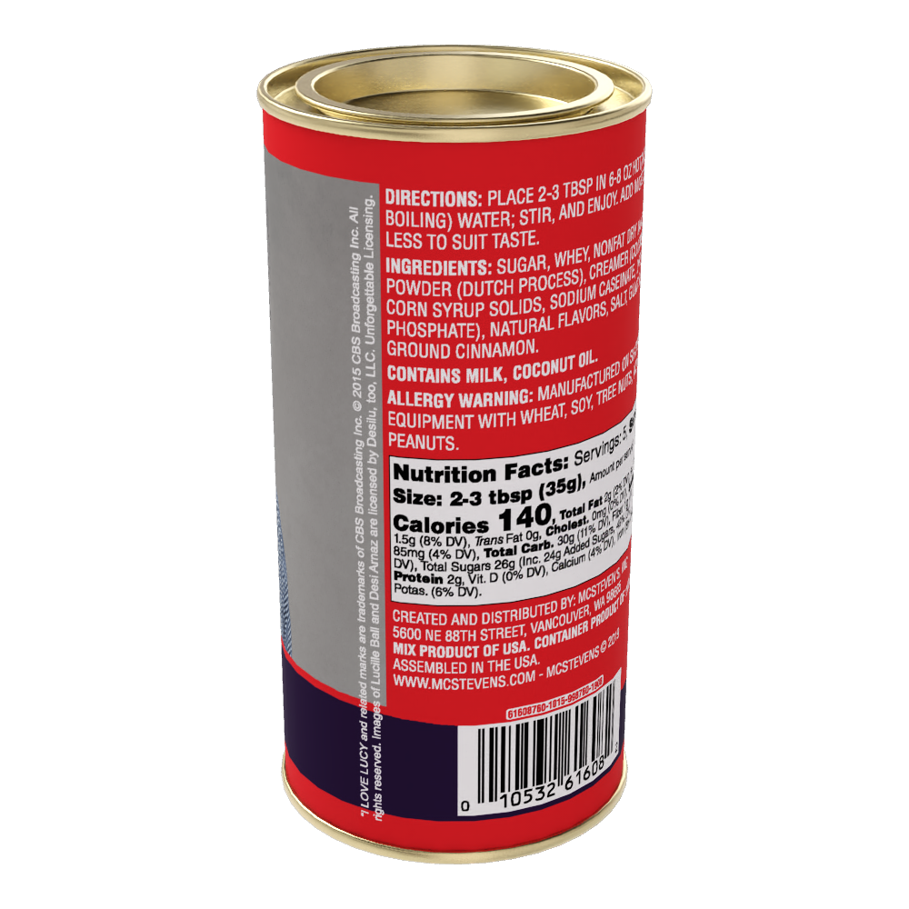 McSteven's - Wholesale Hot Cocoa Mix/Kit - I Love Lucy's© Vitameatavegamin Cinnamon Cocoa (7oz Tins)7