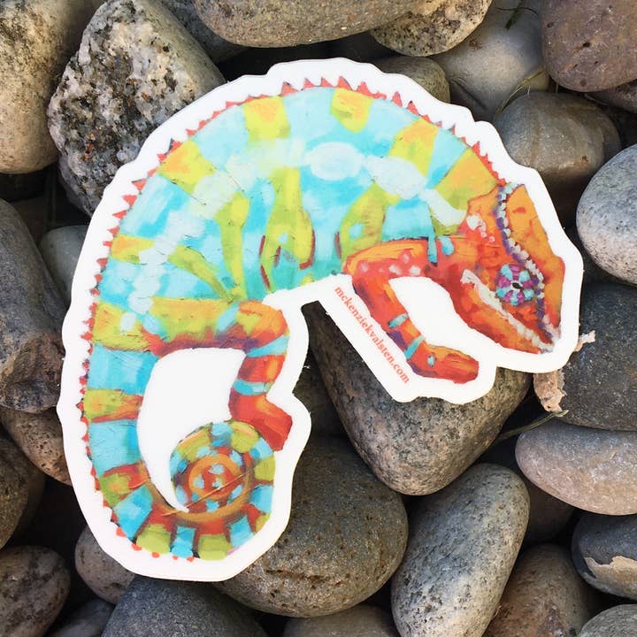 Chameleon Vinyl Sticker for wholesale by Mckenzie Kvalsten