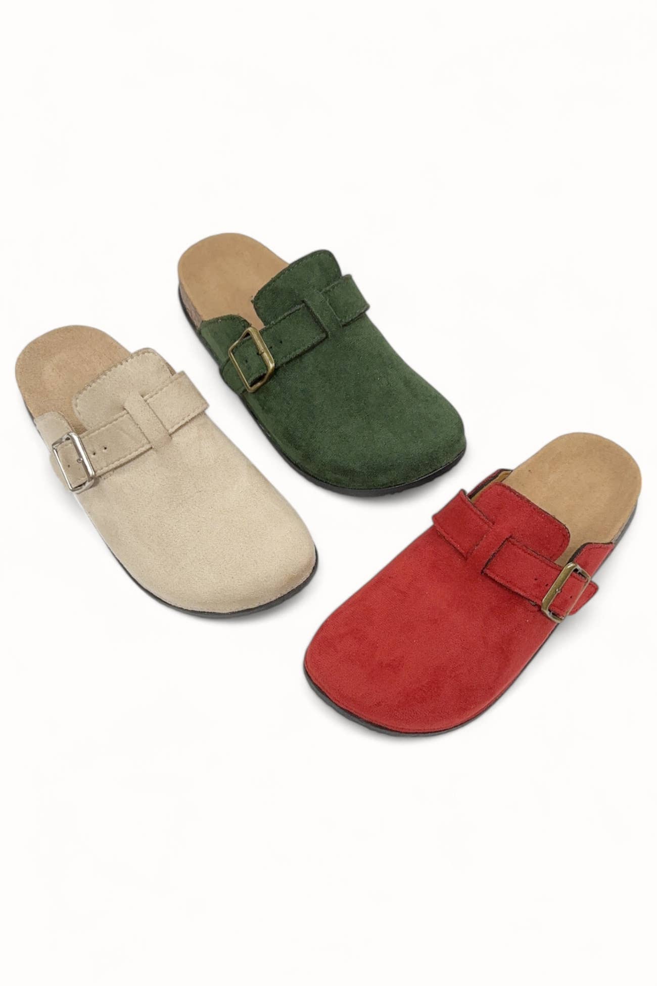 CCOCCI - Wholesale Mules - Women's - MATCHA-07 CASUAL SUEDE BUCKLE SLIP ON 2