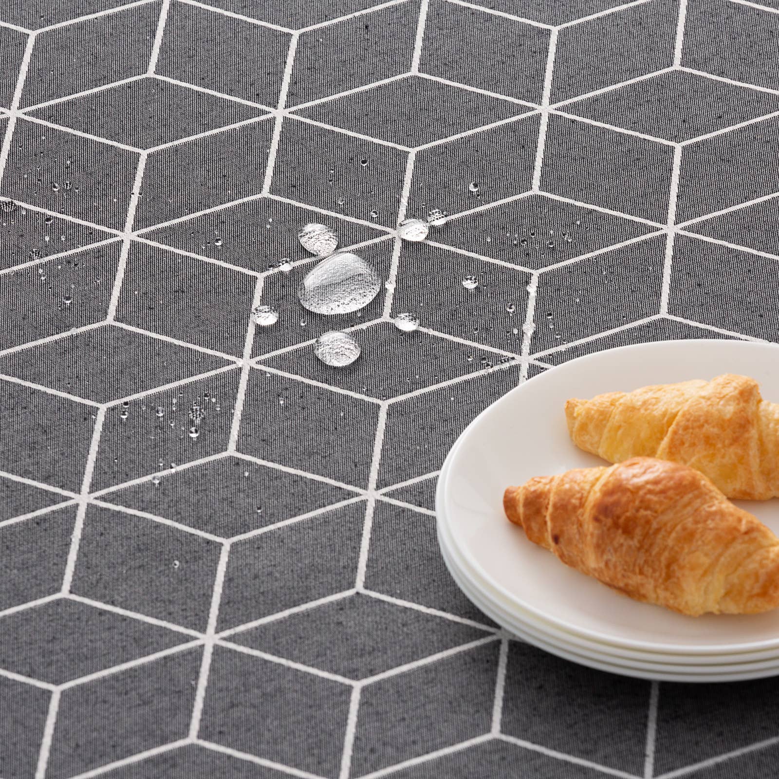 GAMUSI - Vendita all'ingrosso Tovaglie - Tovaglia impermeabile in cotone jacquard geometric LINE4