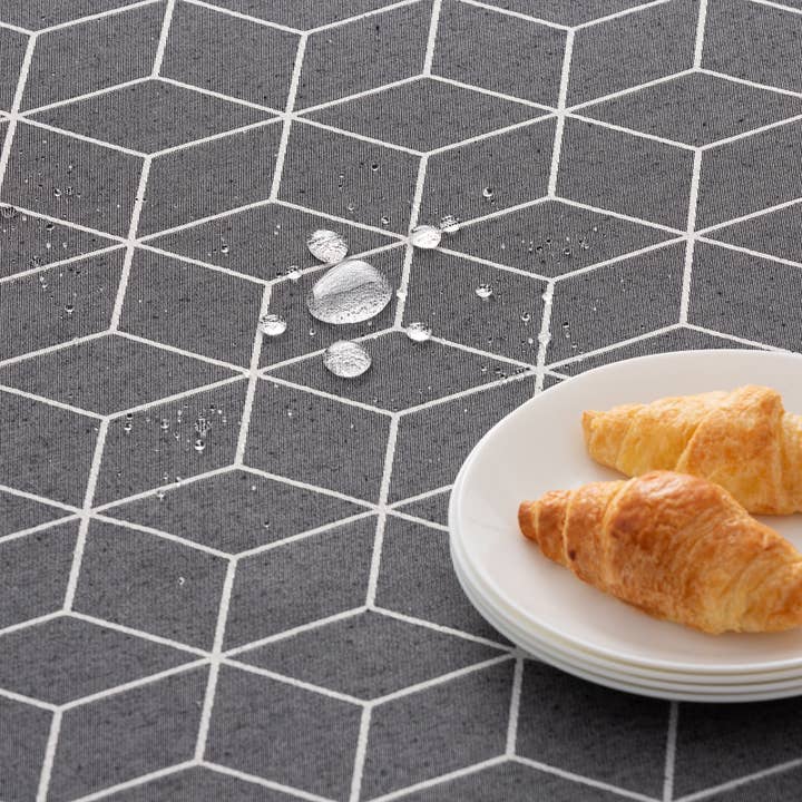 GAMUSI - Vendita all'ingrosso Tovaglie - Tovaglia impermeabile in cotone jacquard geometric LINE4