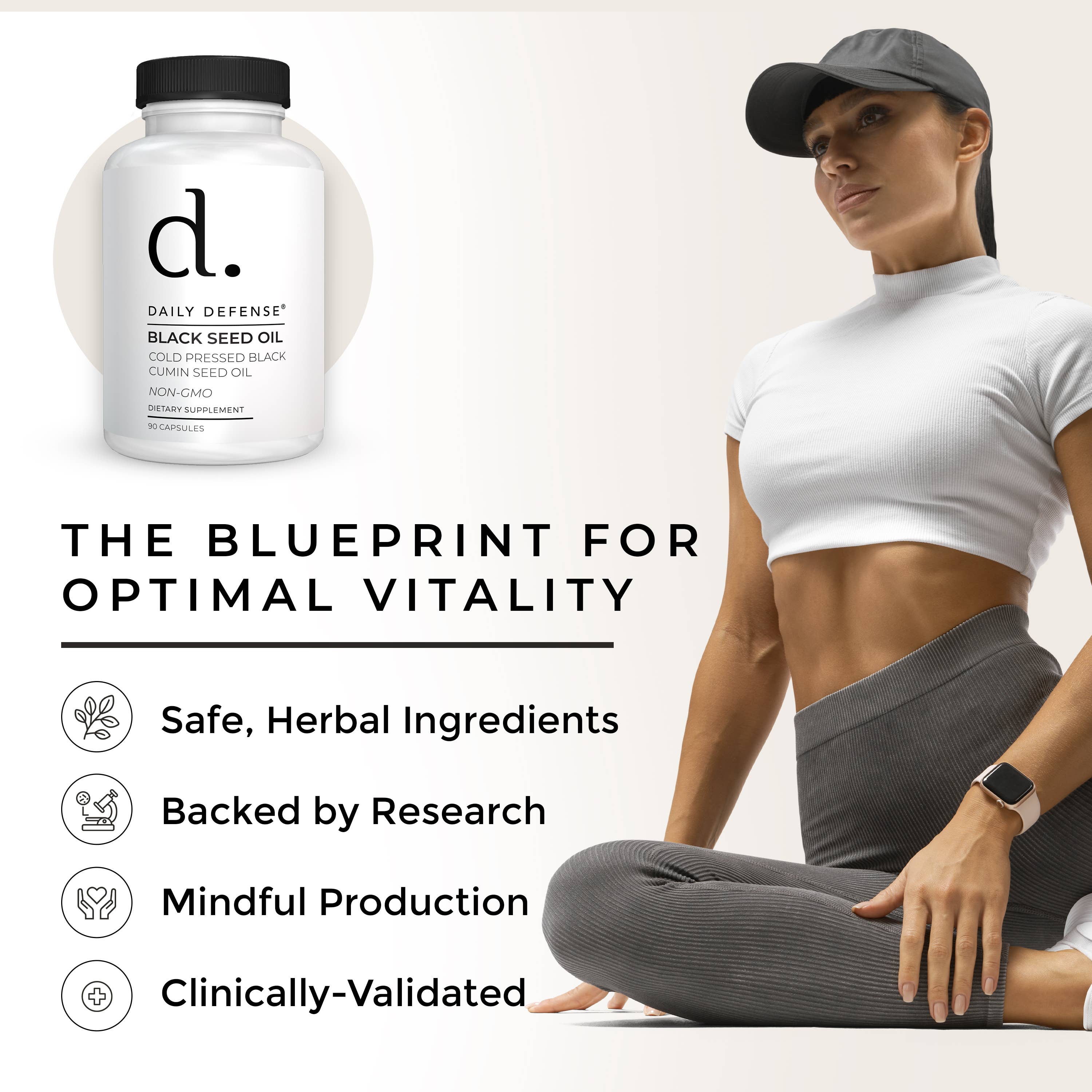 DAILY DEFENSE – wholesale Oral supplement/vitamin – BLACK SEED OIL Cold Pressed Black Cumin Seed Oil Non-GMO7