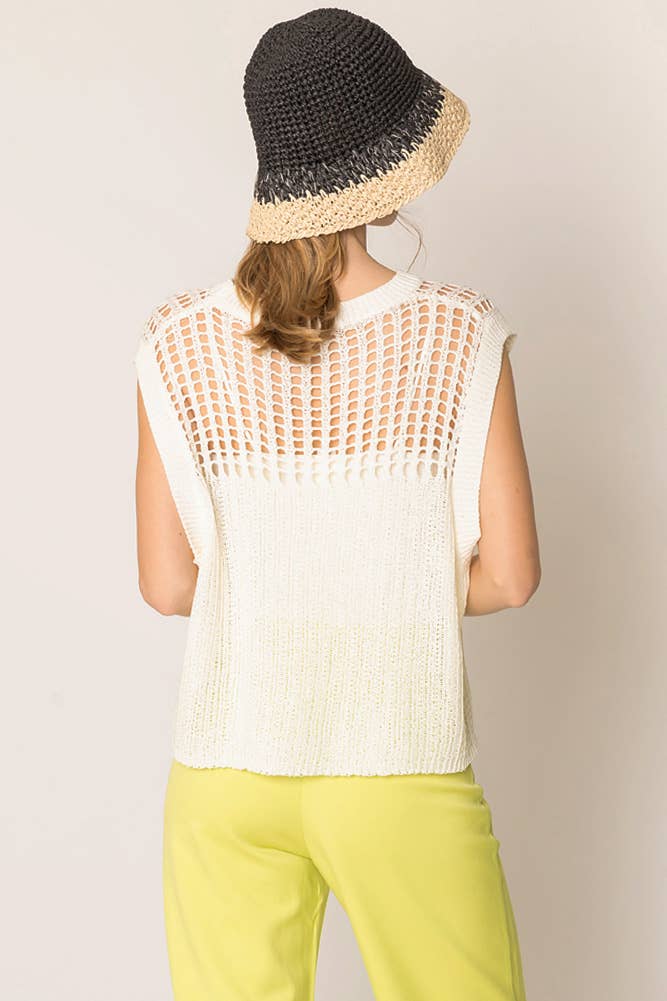 Hana - Venta al por mayor Poncho - Mujer - Poncho de verano con parte superior de ganchillo con cierre en el pecho23