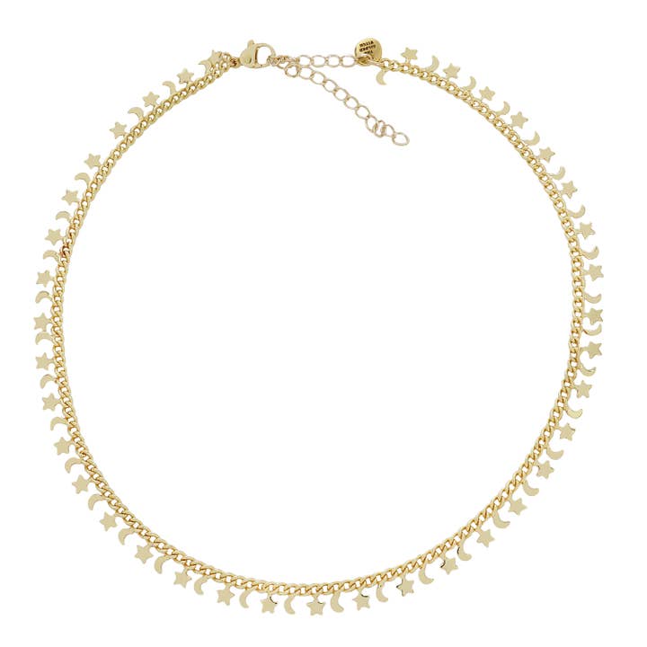 Colar Gargantilha Moon & Stars: Joias de Bruxas Modernas por atacado de The Gilded Witch