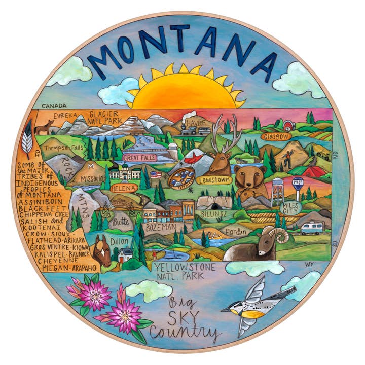 "The Last Best State" | Montana Lazy Susan for wholesale by Sticks
