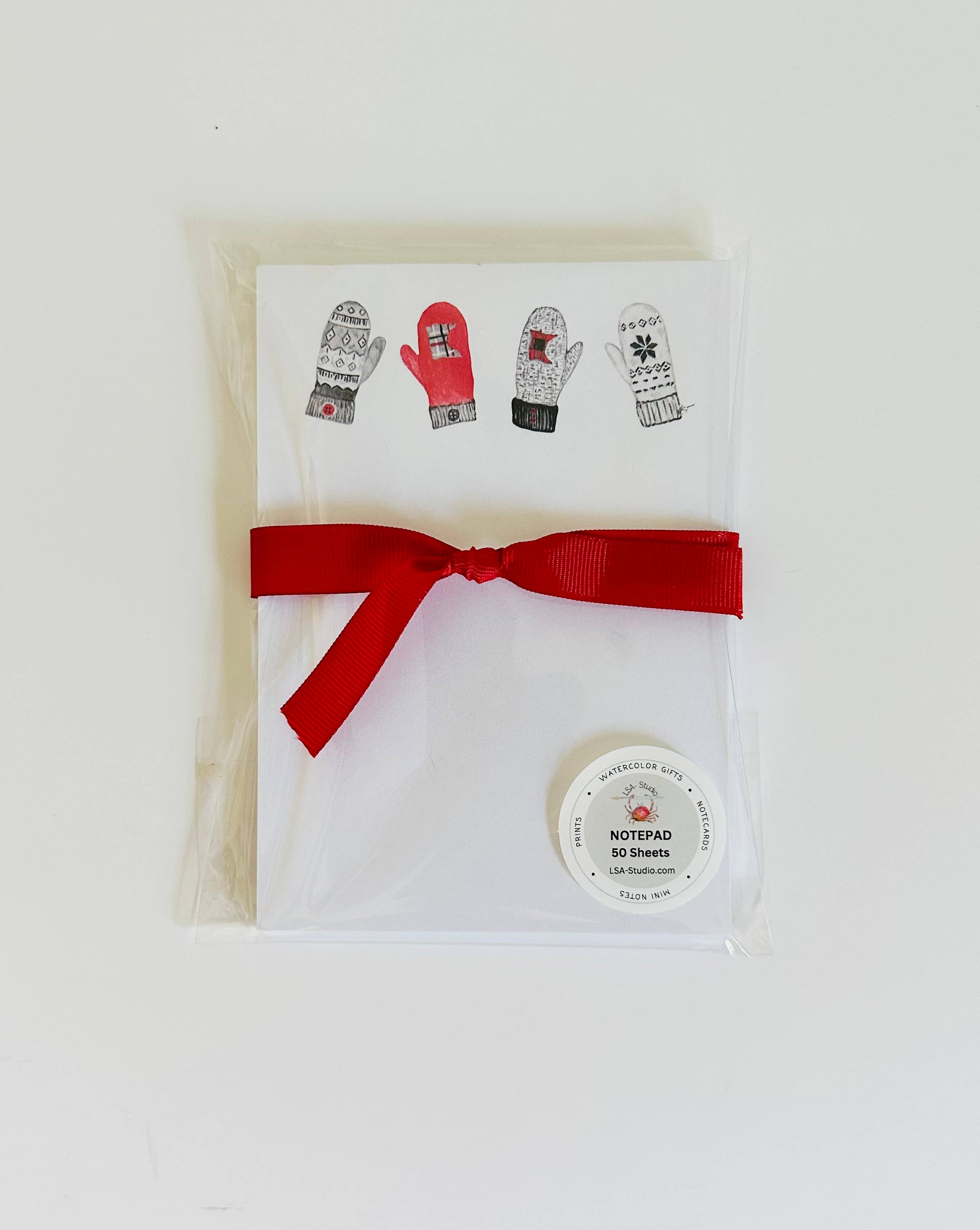 LSA-studio - Vente Blocs-notes - Bloc-notes illustré à l'aquarelle de moufles du Minnesota1