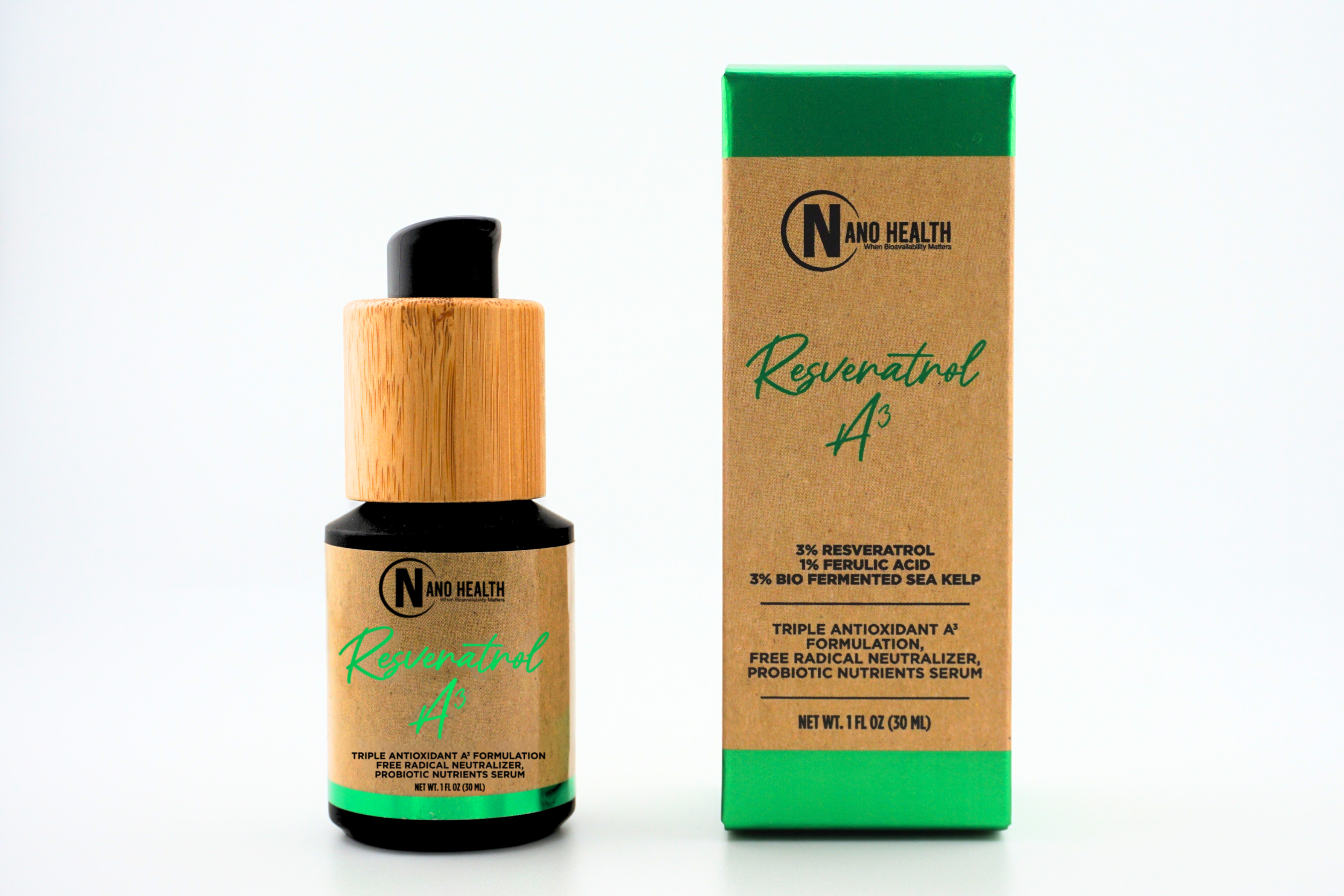 Nanoceutical Solutions – wholesale Facial serum/concentrate – Nano Resveratrol A3 Serum3