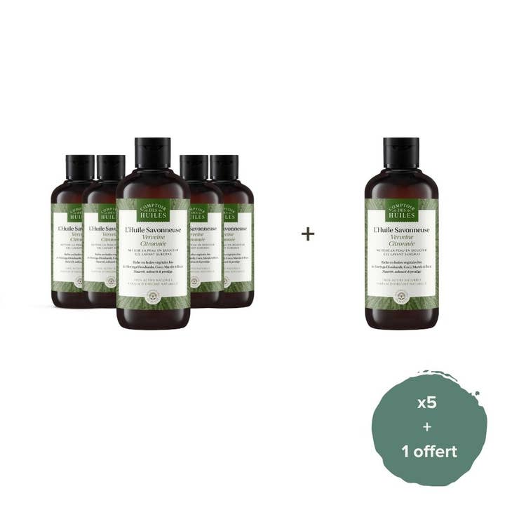 Lot de 5 + 1 offert - Huile de Douche Verveine Citronnée for wholesale by COMPTOIR DES HUILES