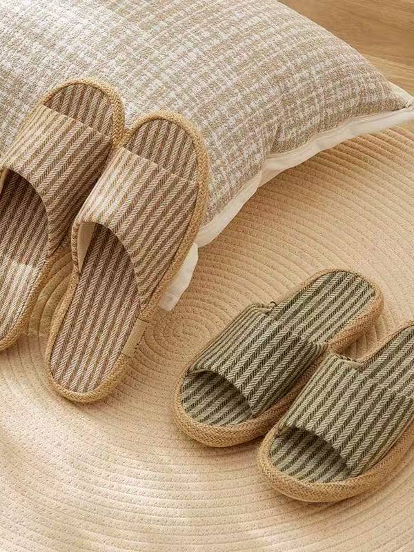 Miss Sparkling Striped Slip-On Slippers for wholesale by Miss Sparkling