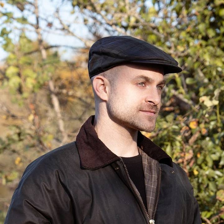 Heather Hats & Accessories - Wholesale Flatcap - Men's - ZH183 Charles Tartan Wax Flat Cap