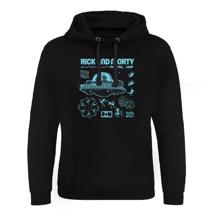 Rick And Morty - Portal Hop Epic Hoodie for wholesale by Hybris Production AB