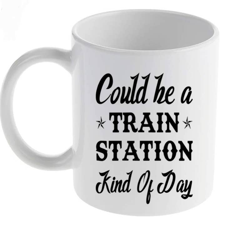 Train Station Ceramic Mug. for wholesale by BCD