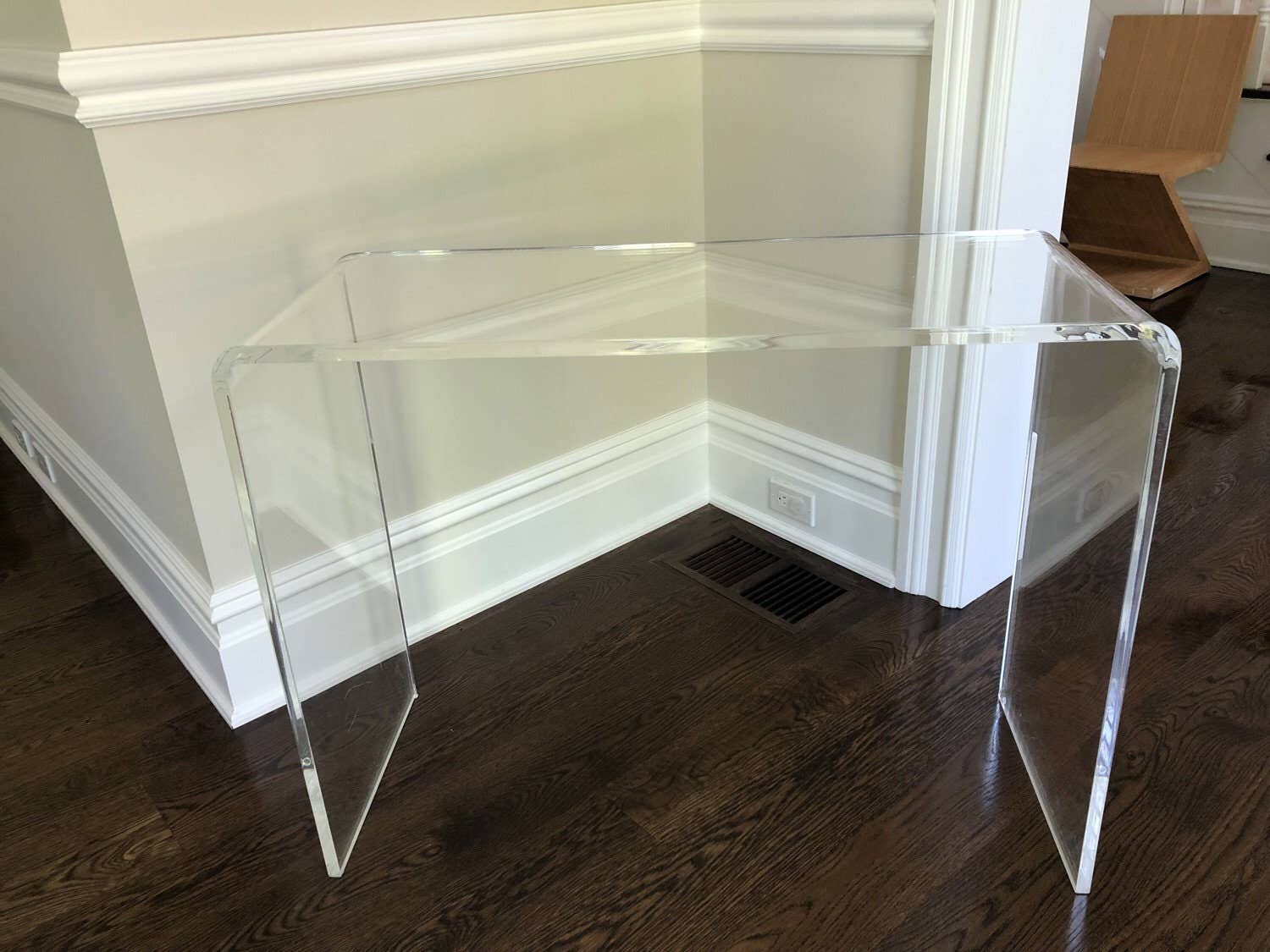 Plasticmart - Wholesale Console Table - Acrylic Console Tables Waterfall Style Clear and Colors9