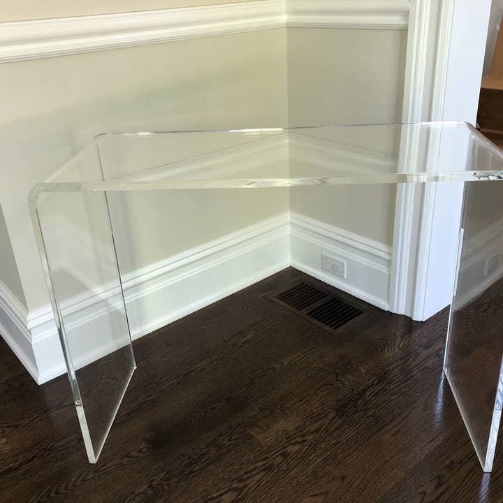Plasticmart - Wholesale Console Table - Acrylic Console Tables Waterfall Style Clear and Colors9
