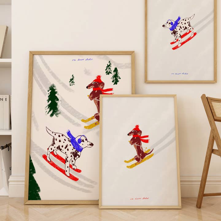 RM Decor Studio – wholesale Konsttryck – Skidhundar Tryckset0