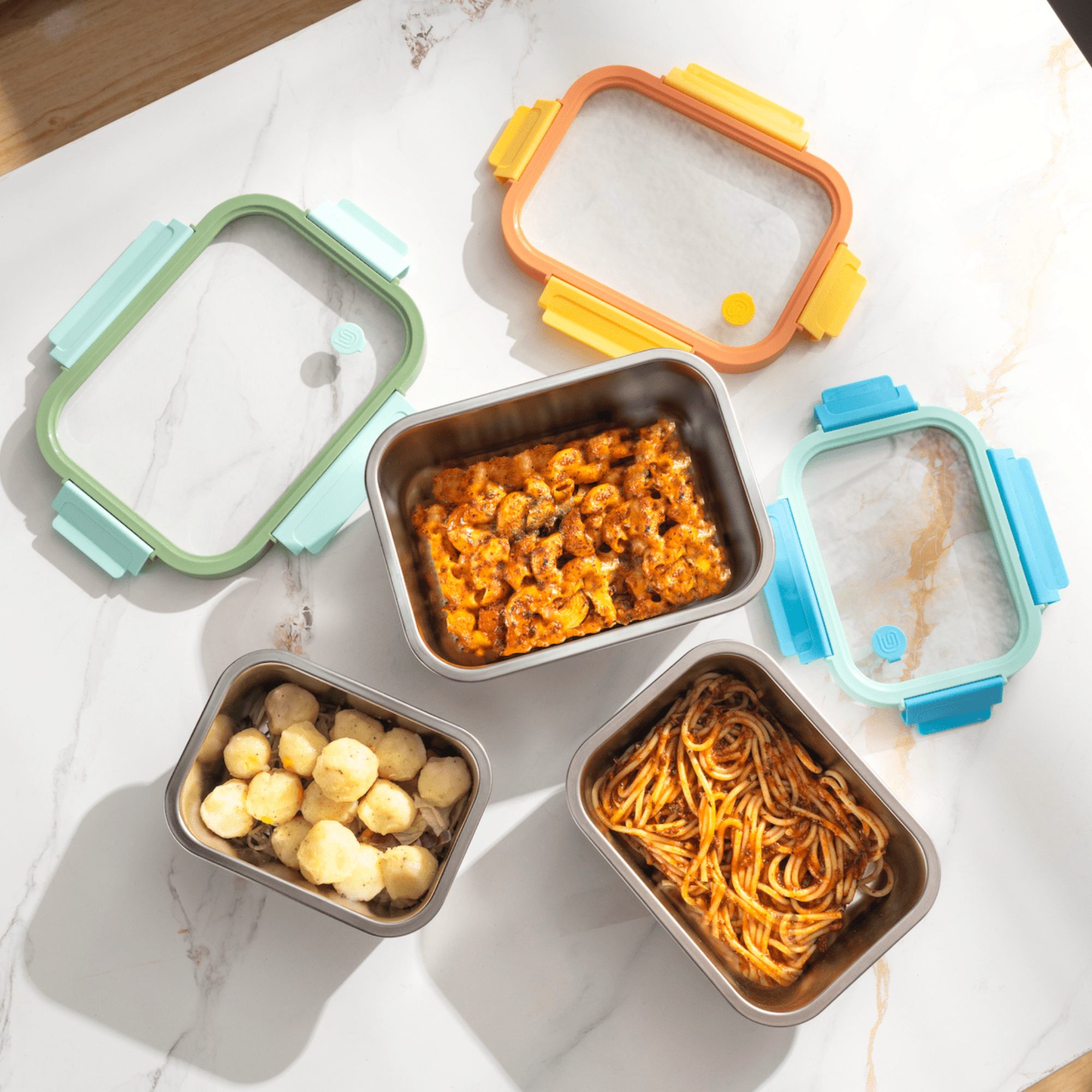 Genicook Product LLC - Vente Boîtes de conservation - Le set de conteneurs en acier inoxydable1