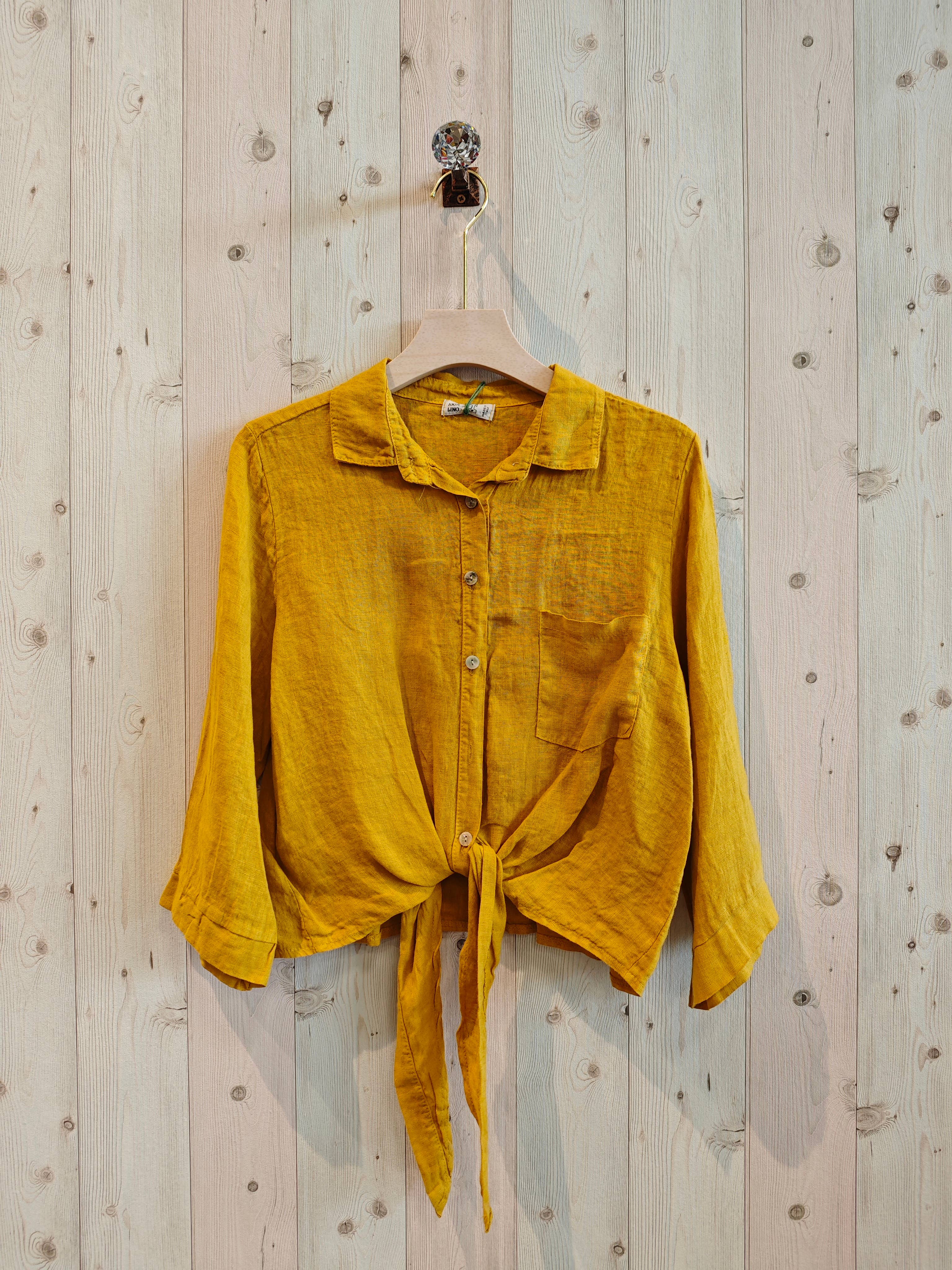 Linen & More - Wholesale Button Down Shirt - Women's - REF 89166 100% LINEN TIE SHIRT8